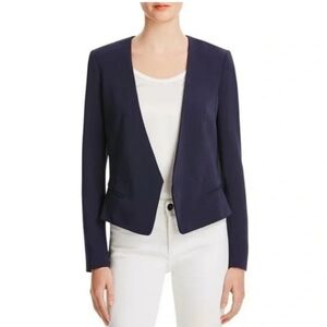 Rebecca Taylor Devin navy open front blazer